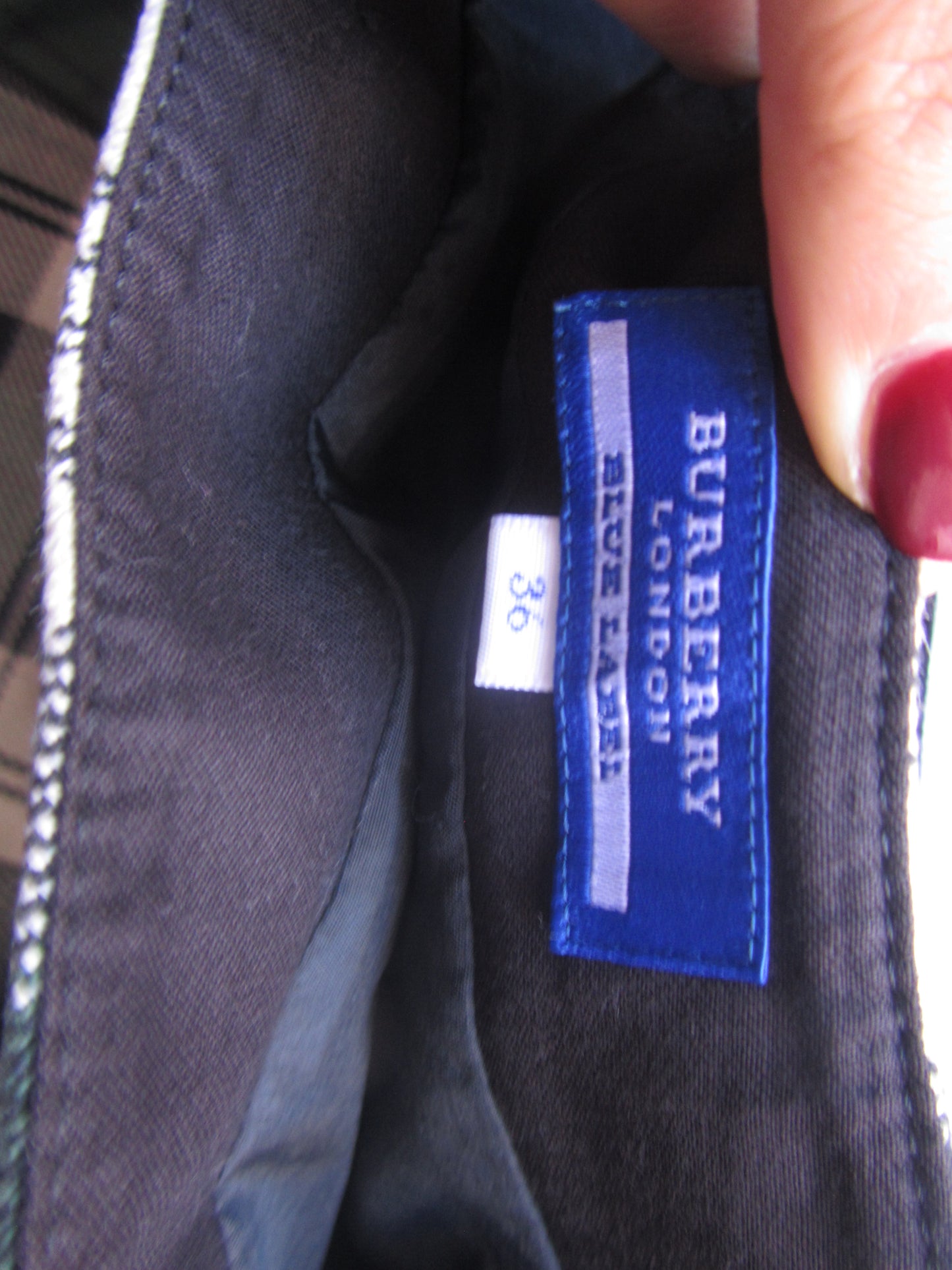 burberry blue label iconic grunge vintage mini skirt