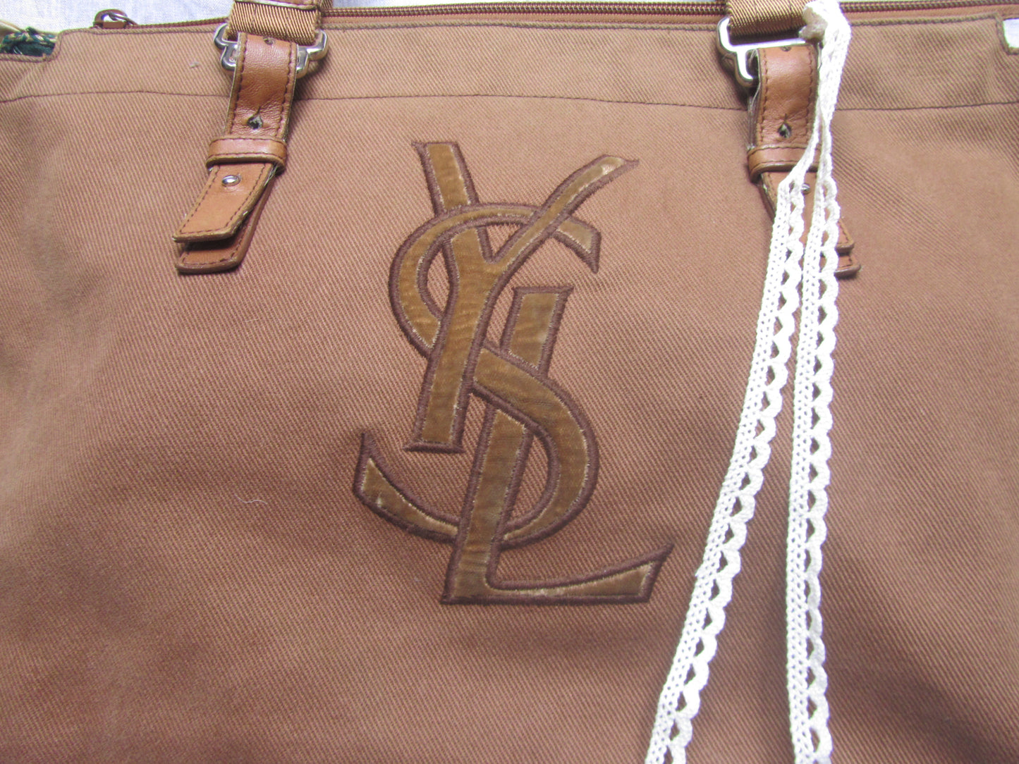 yves saint laurent rive gauche mocha shoulder bag