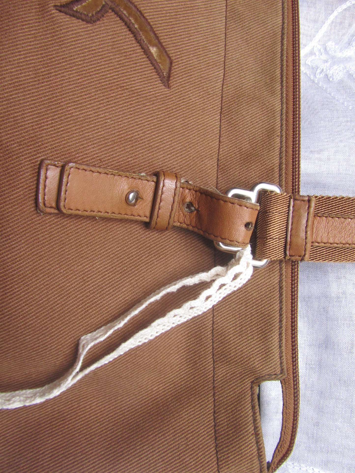 yves saint laurent rive gauche mocha shoulder bag