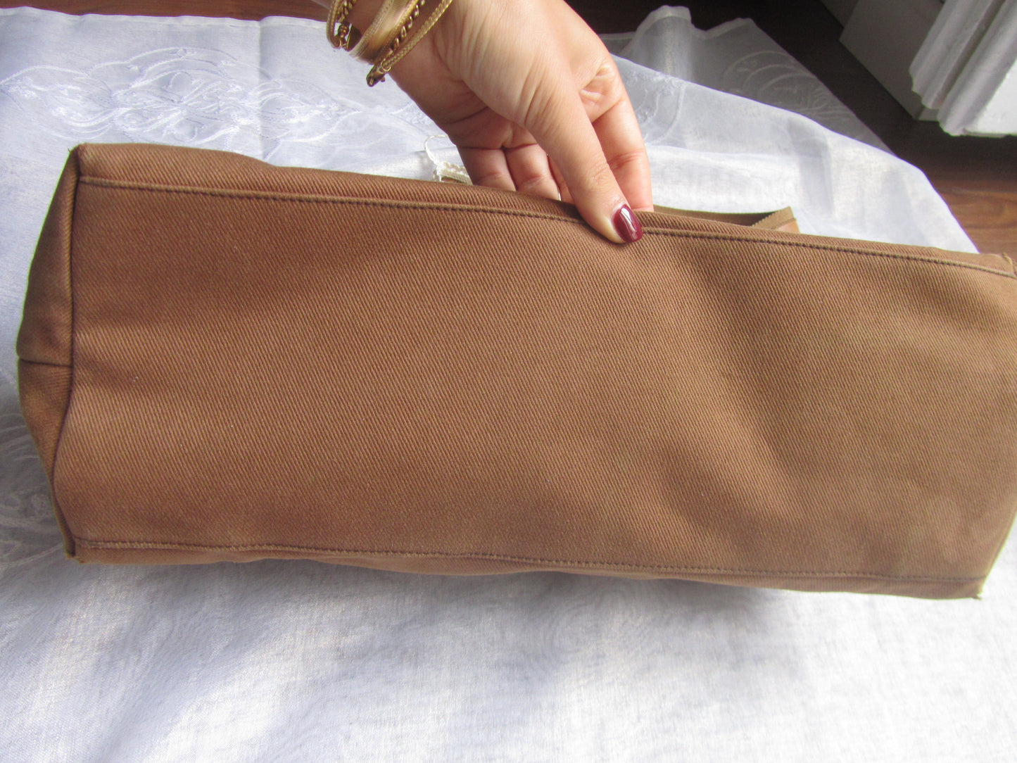 yves saint laurent rive gauche mocha shoulder bag