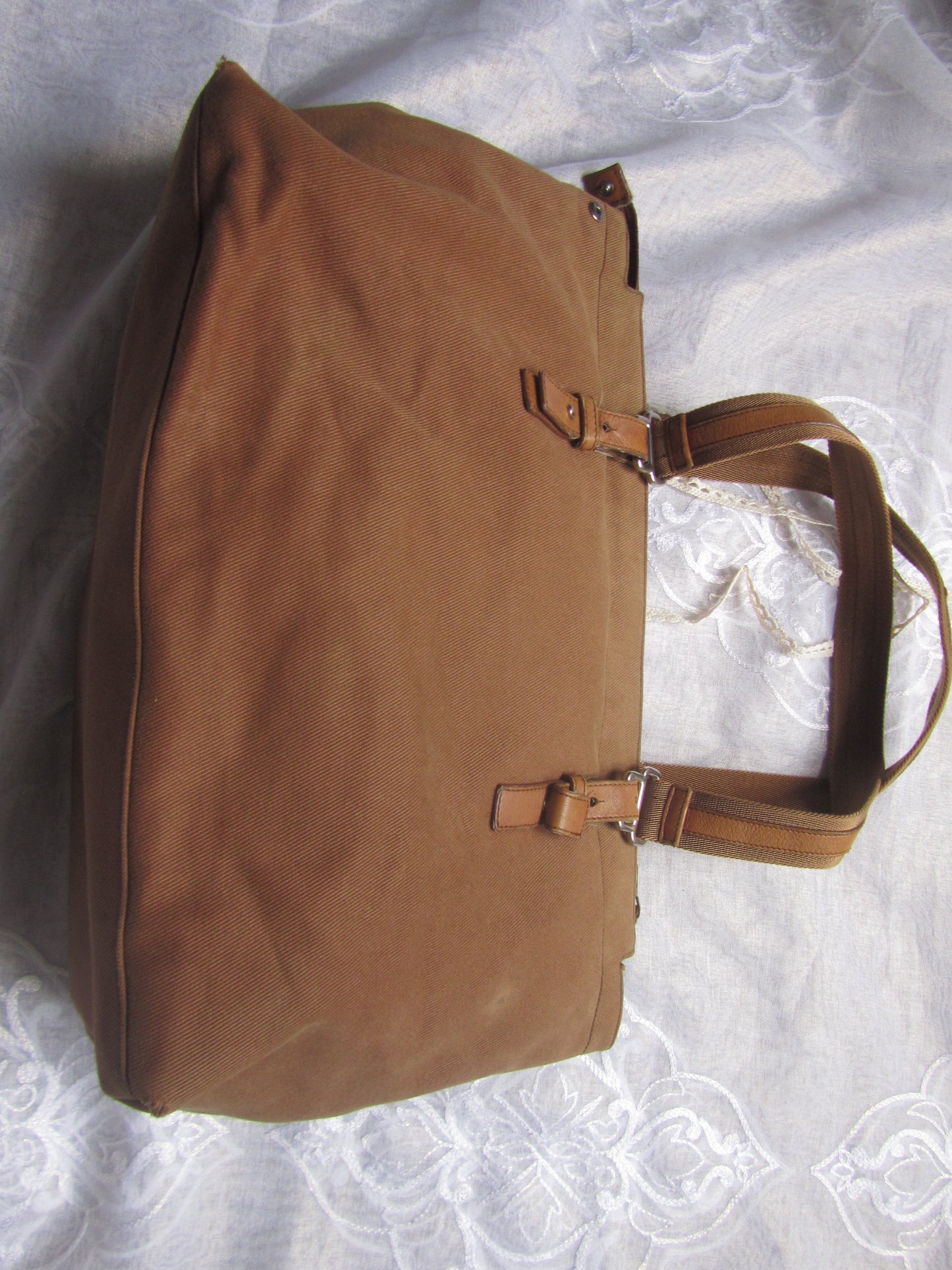 yves saint laurent rive gauche mocha shoulder bag