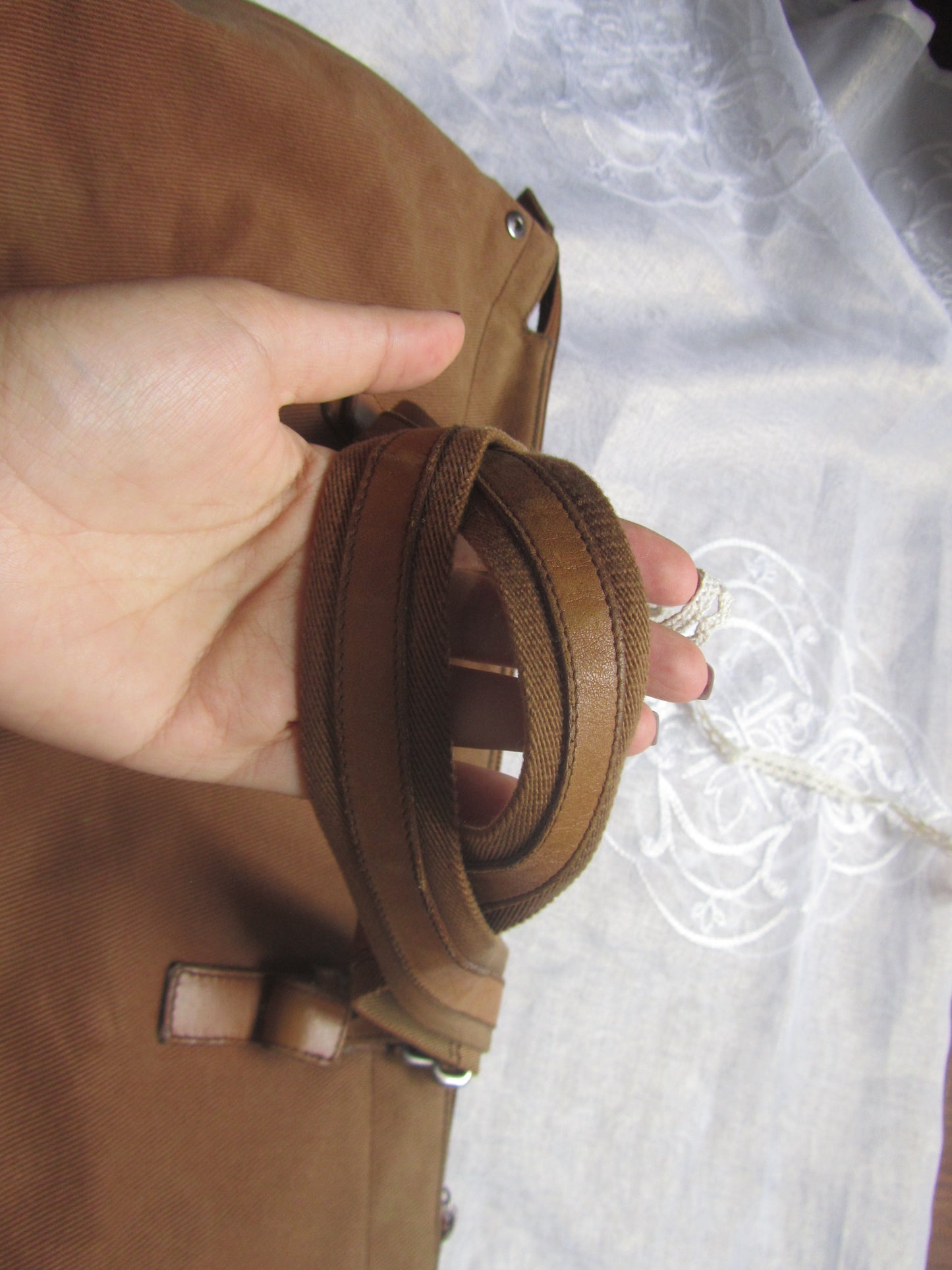 yves saint laurent rive gauche mocha shoulder bag