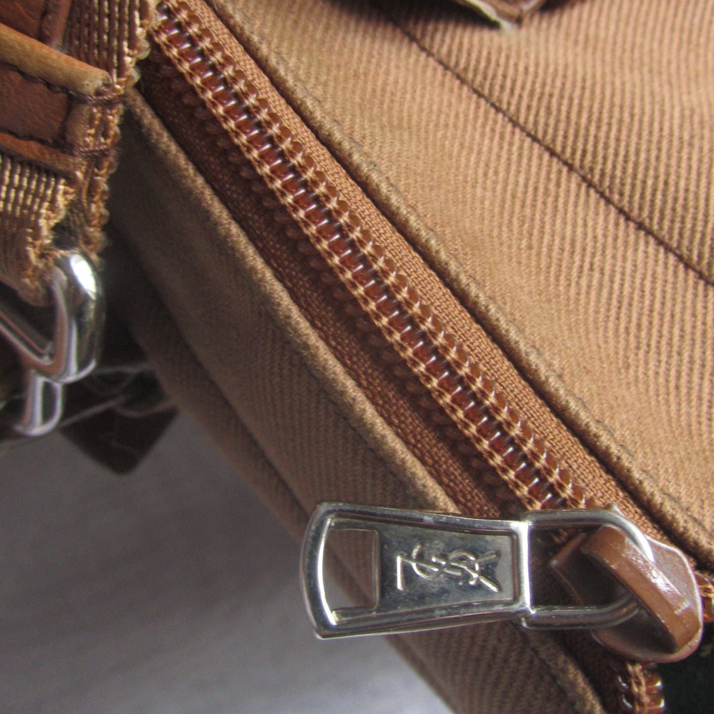 yves saint laurent rive gauche mocha shoulder bag