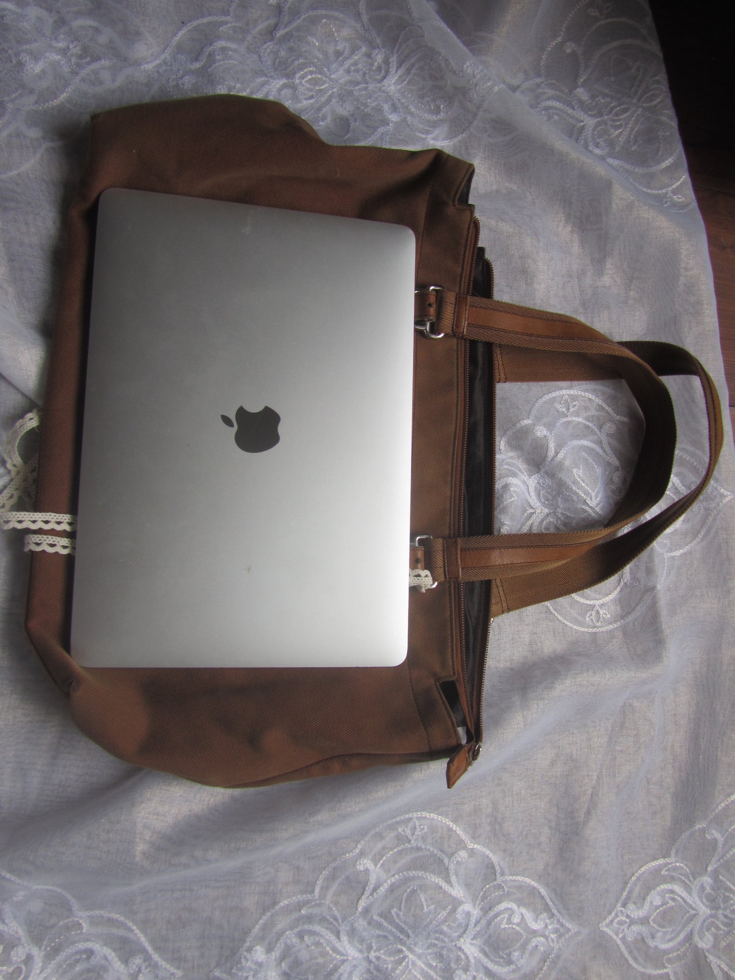 yves saint laurent rive gauche mocha shoulder bag