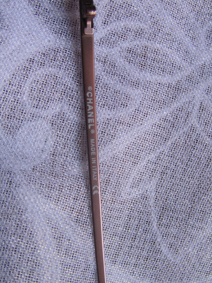 chanel wine red rimless sunglasses