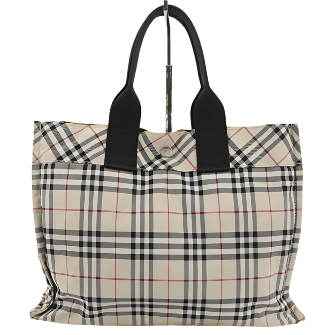 burberry nova plaid tote bag