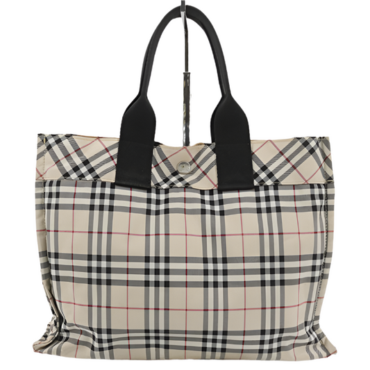 burberry nova plaid tote bag