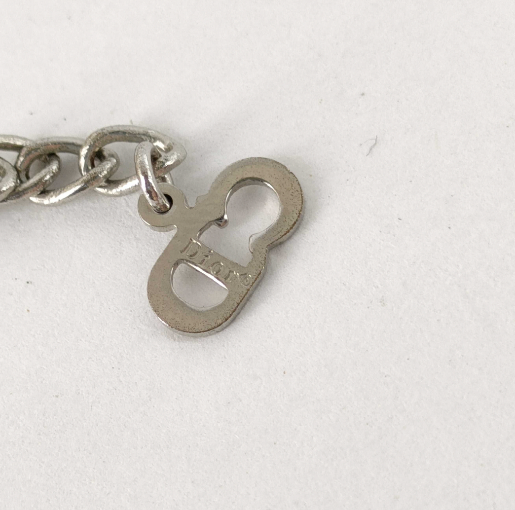 christian dior silver heart necklace