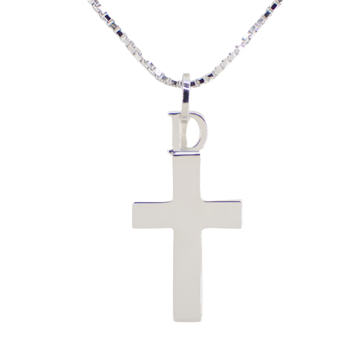 christian dior silver cross necklace