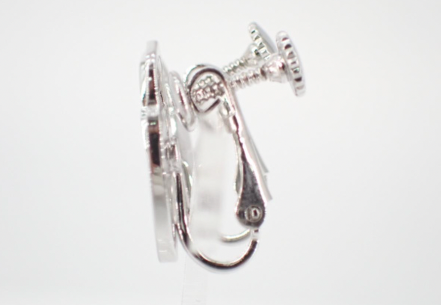 christian dior heart padlock clip on earrings