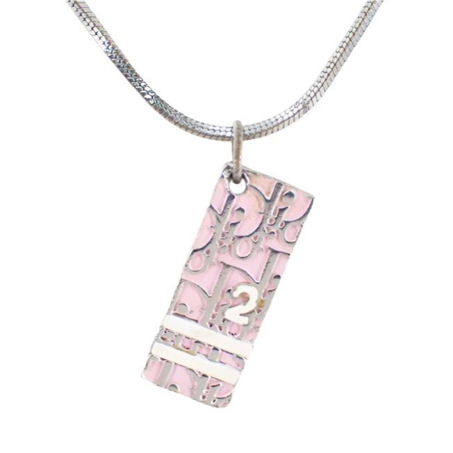 christian dior 2000s silver no. 2 necklace