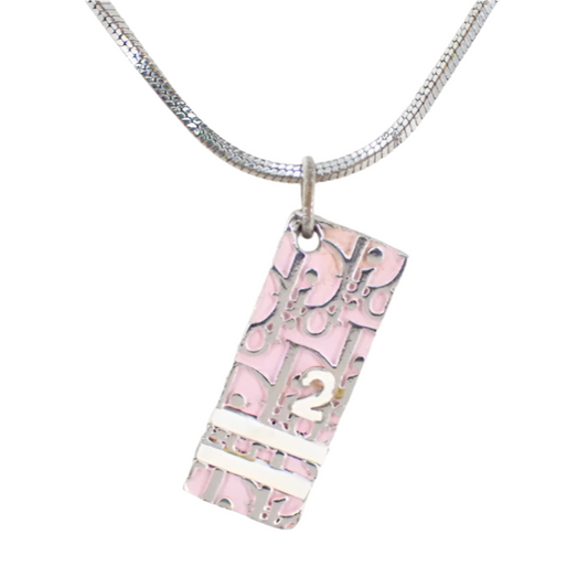 christian dior 2000s silver no. 2 necklace