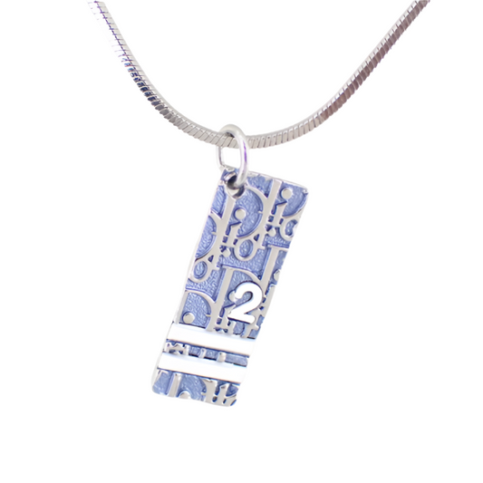 christian dior 2000s silver no. 2 necklace