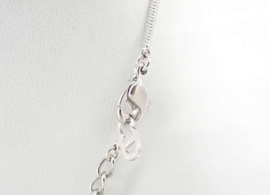 christian dior 2000s silver no. 2 necklace