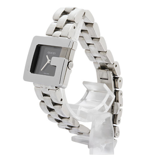 gucci silver G logo classic watch