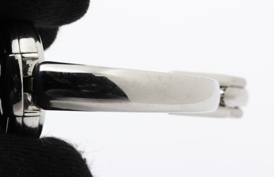 gucci silver x black bracelet watch