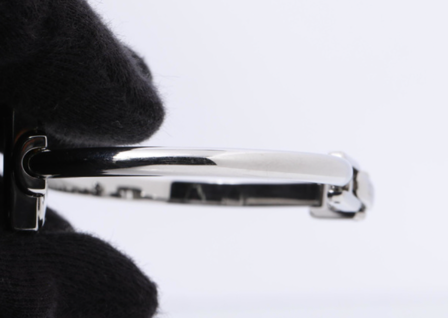 gucci silver x black bangle watch