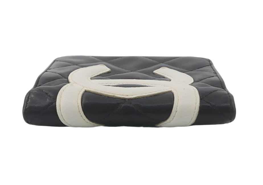 chanel cambon black compact calfskin wallet