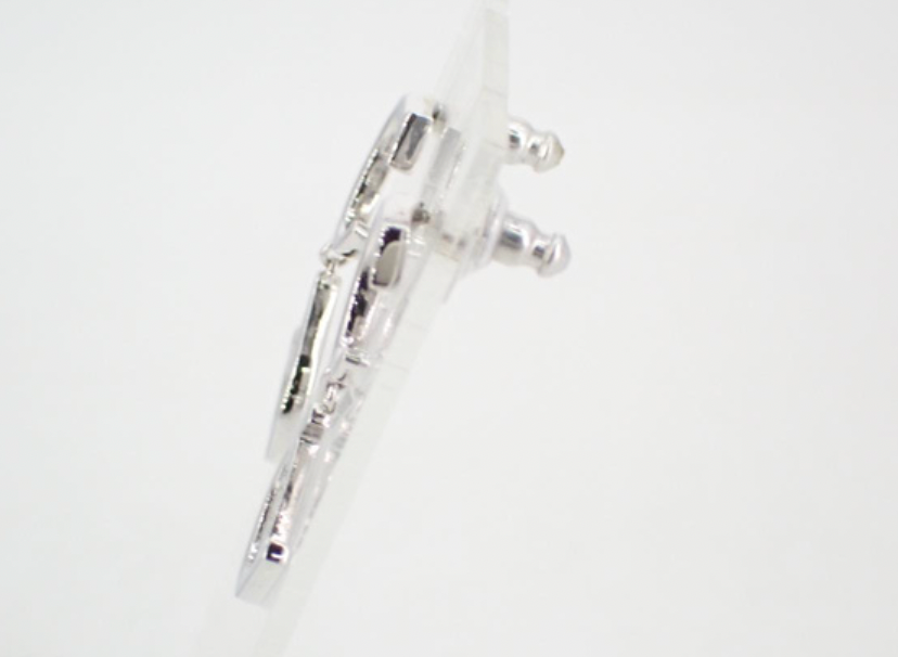 christian dior silver "cd" earrings