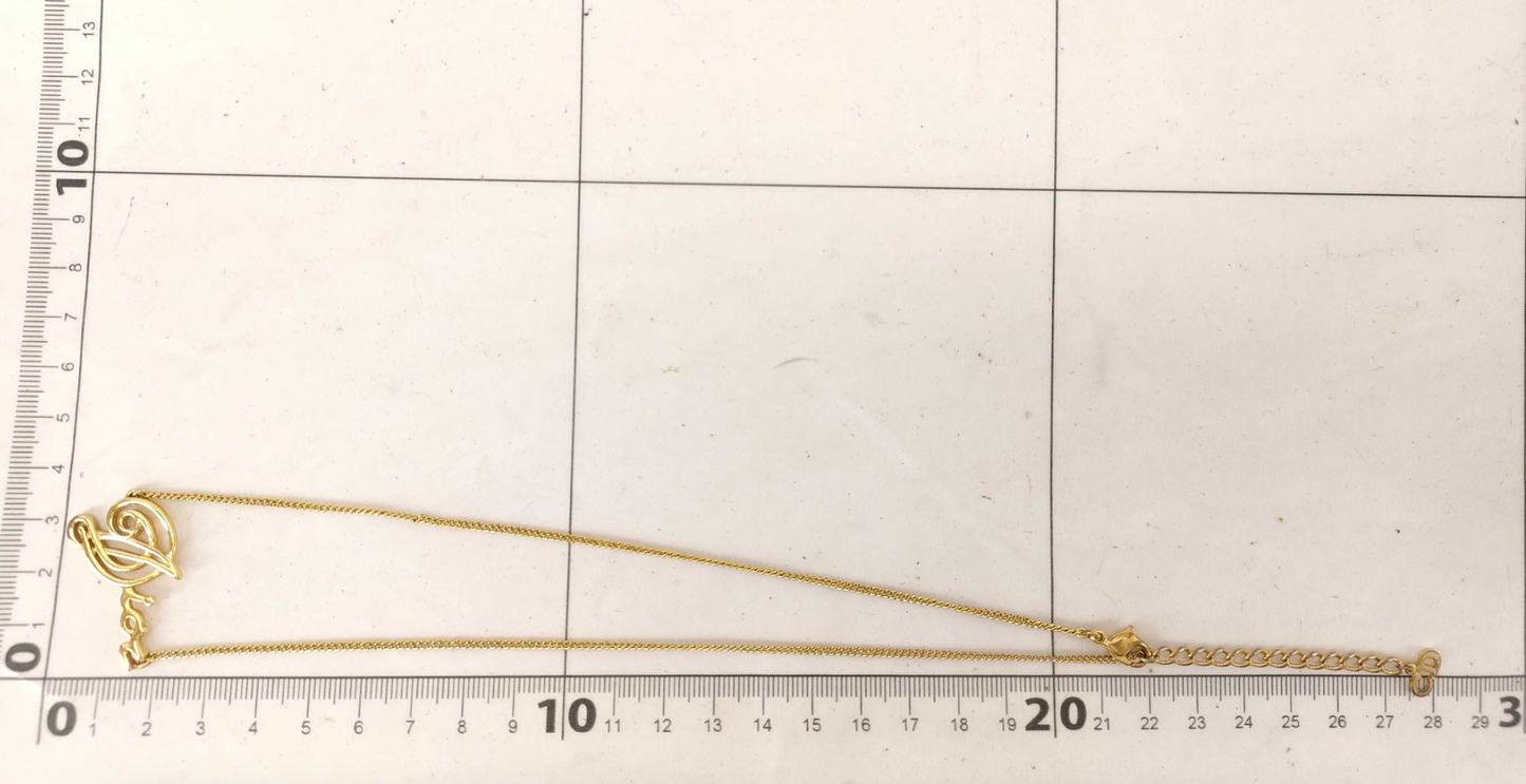 christian dior vintage cursive logo necklace