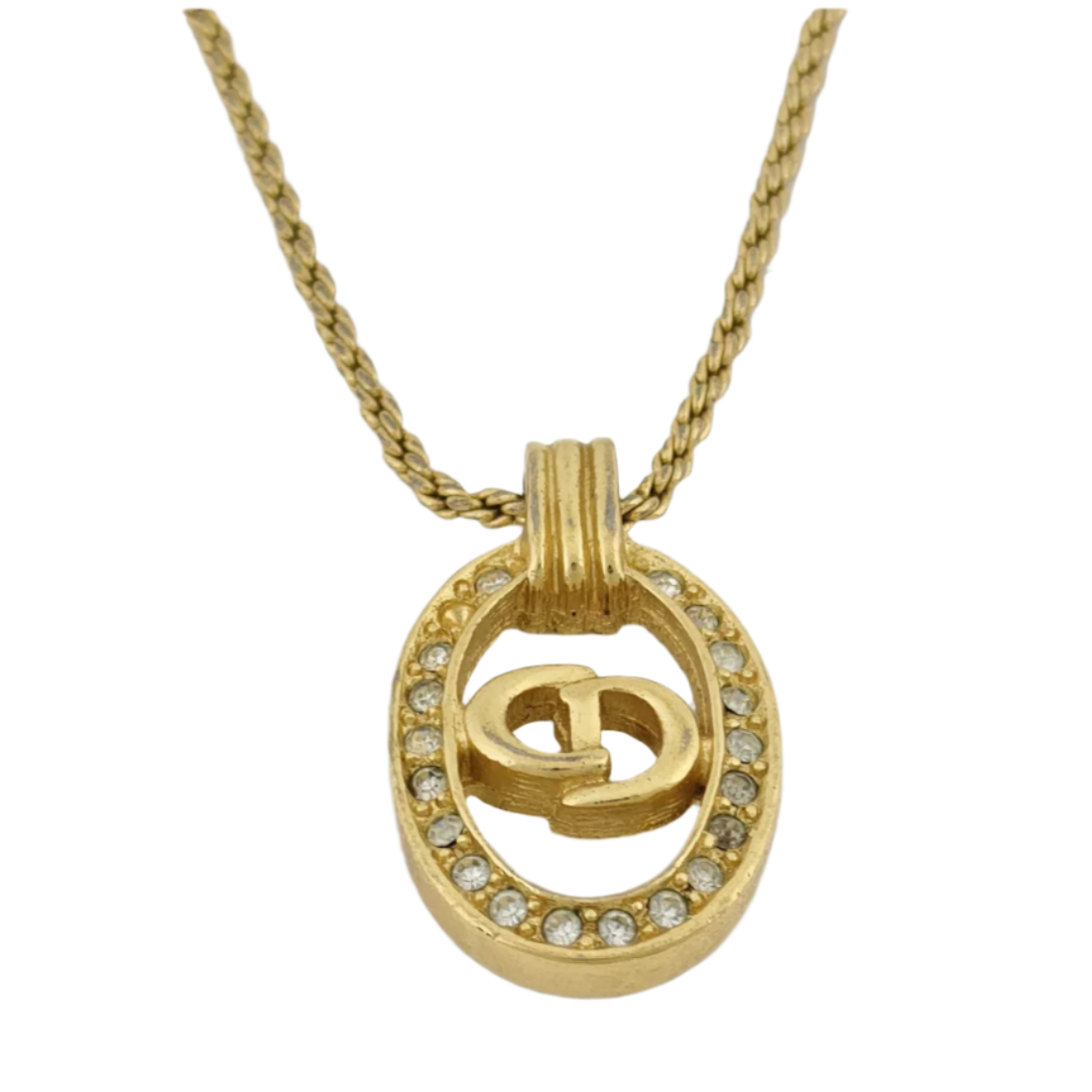 christian dior rhinestone necklace