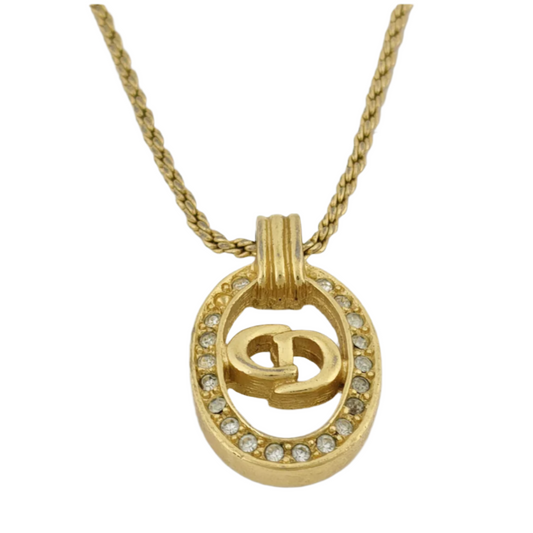 christian dior rhinestone necklace