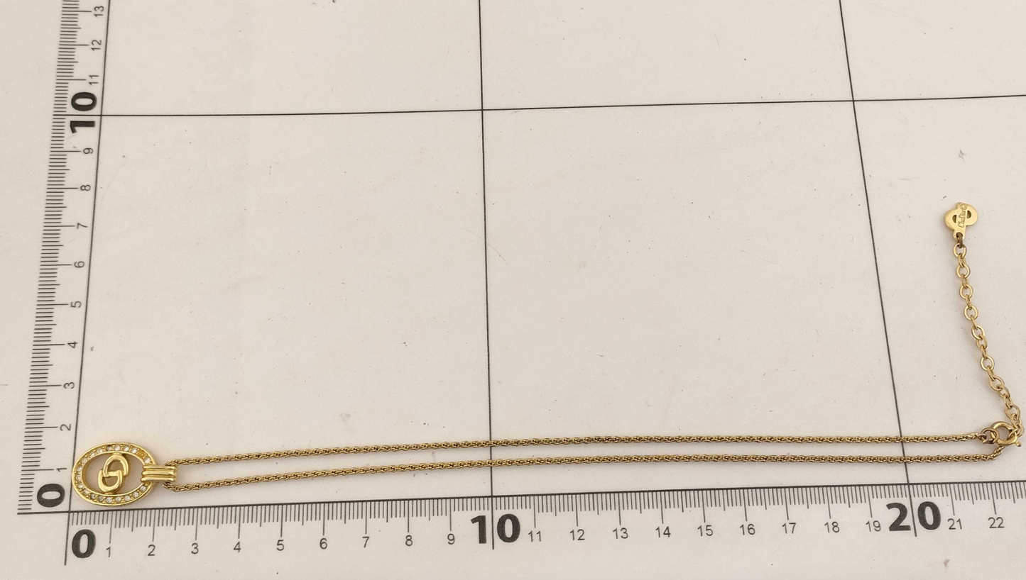 christian dior rhinestone necklace