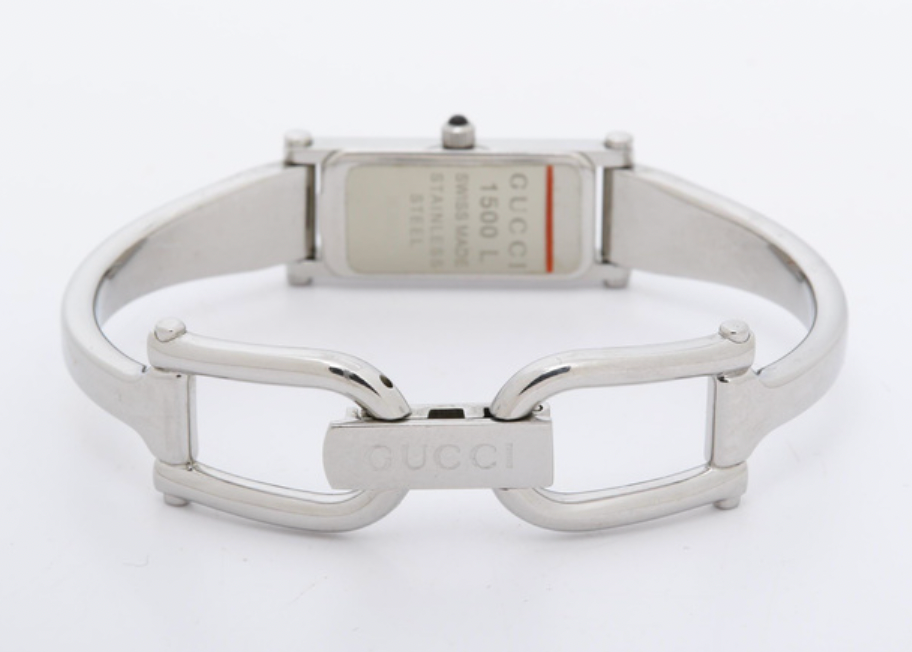 gucci blue x silver bracelet watch