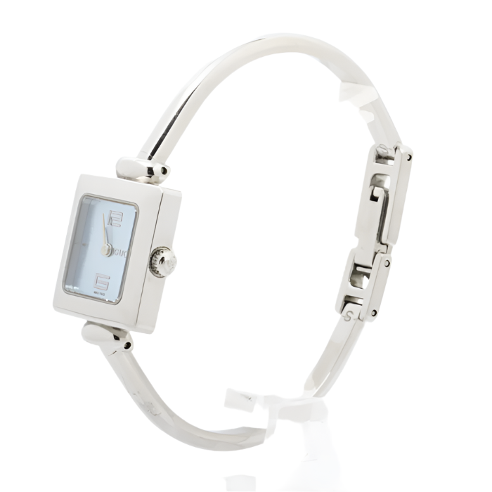 gucci blue x silver bracelet watch