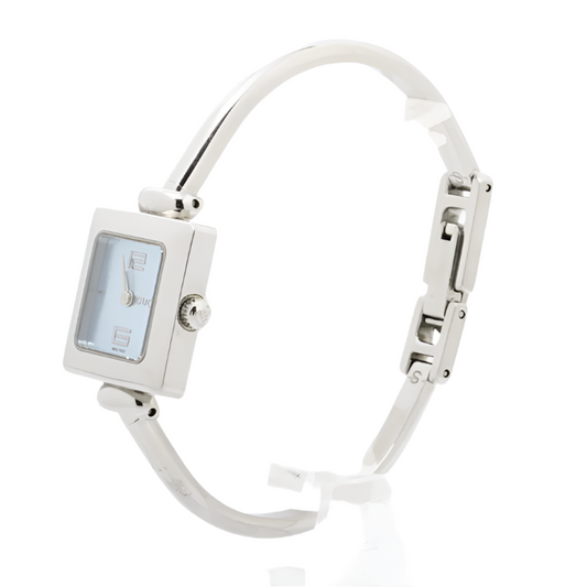 gucci blue x silver bracelet watch