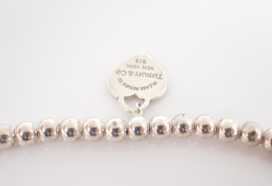 tiffany & co. 925 silver return to bracelet in pink