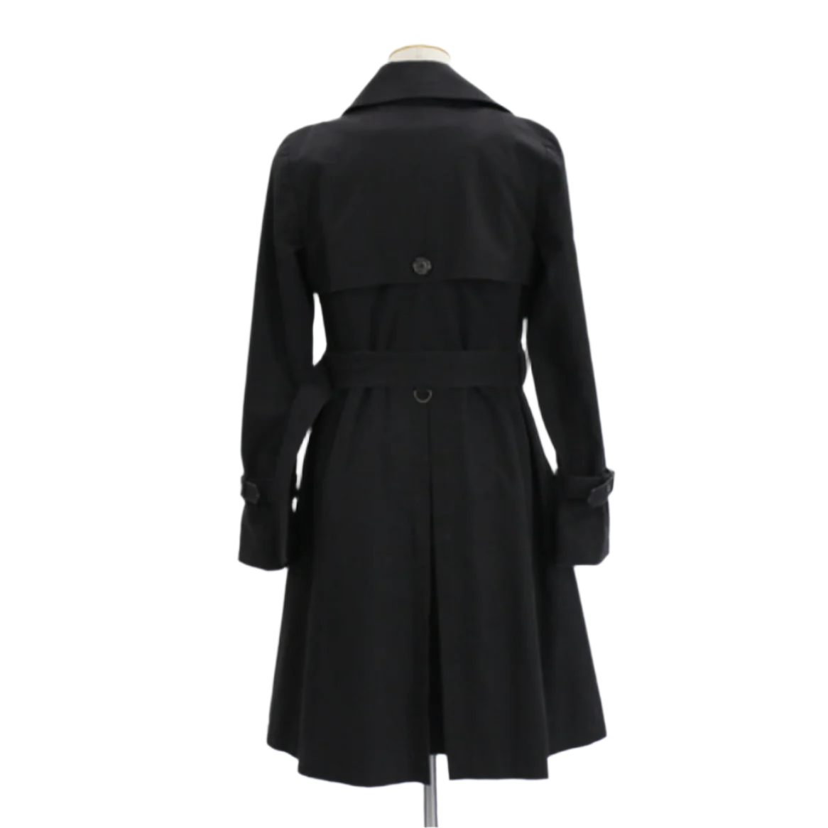 burberry black belted trench coat