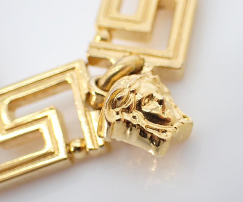 versace gold tone medusa bracelet