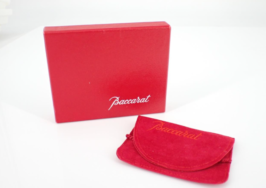 baccarat red crystal heart pendant choker