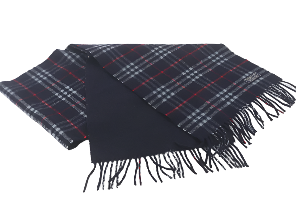 burberry cashmere navy nova scarf