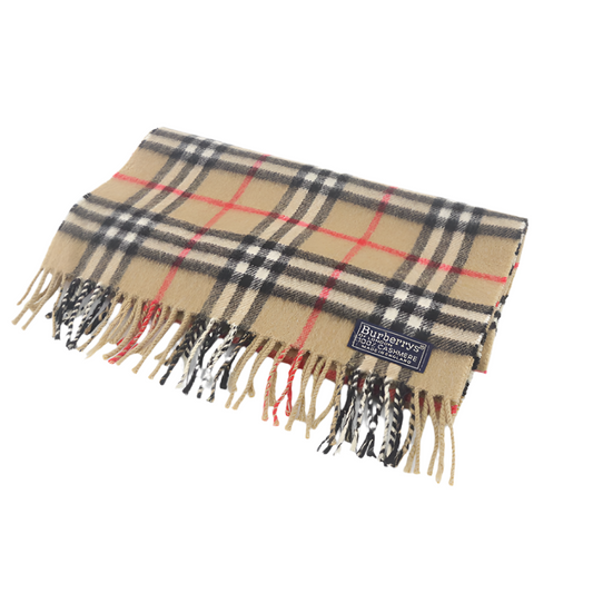 Burberry 100% Cashmere Classic Plaid Scarf