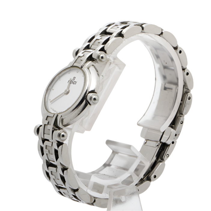 fendi beautiful FF vintage silver watch