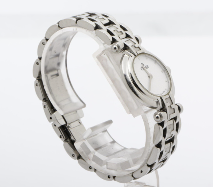 fendi beautiful FF vintage silver watch