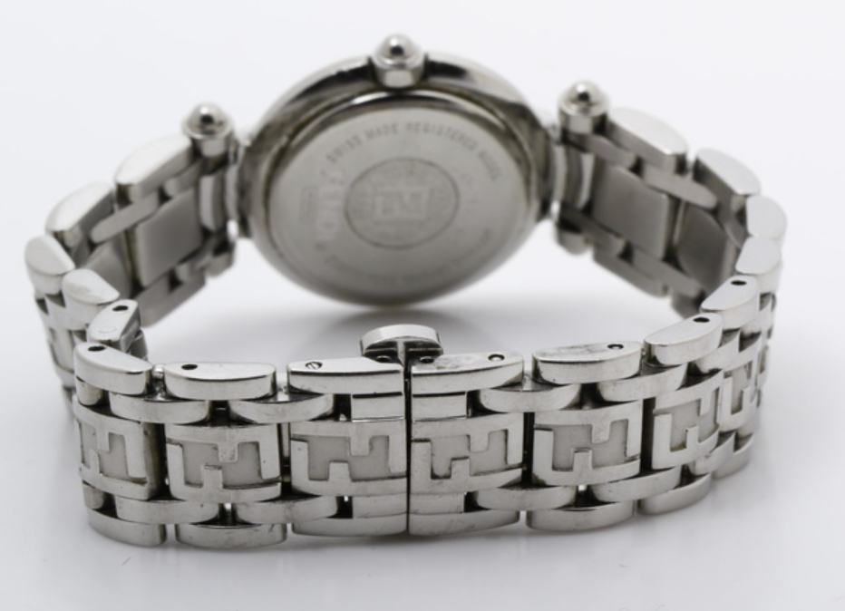 fendi beautiful FF vintage silver watch