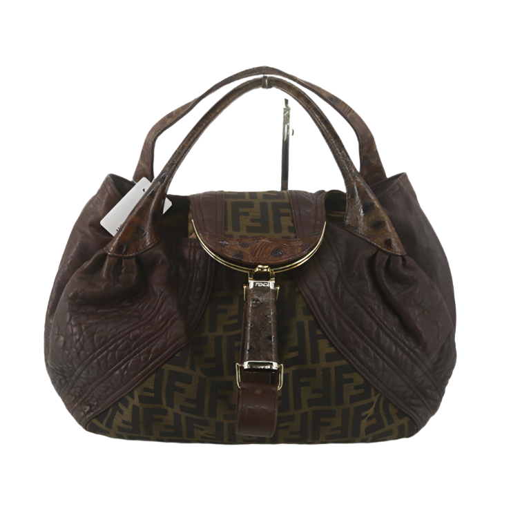 fendi vintage tortoiseshell zucca 2000s spy bag