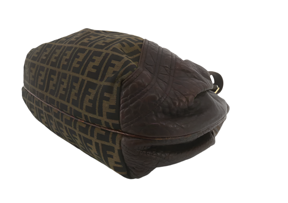 fendi vintage tortoiseshell zucca 2000s spy bag