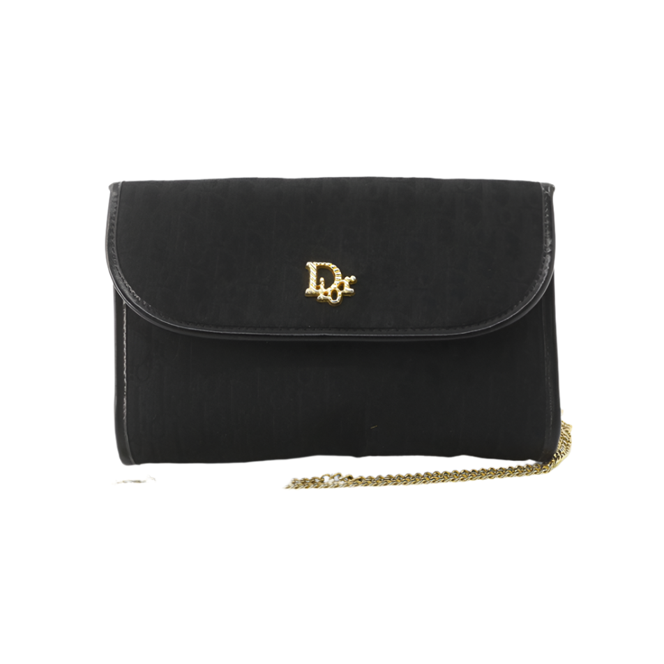 Christian Dior Diorissimo Black Chain Shoulder Bag