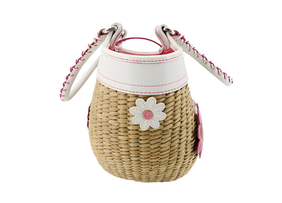 coach rare straw floral bag