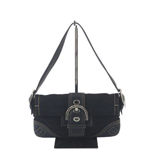 coach soho signature black bag
