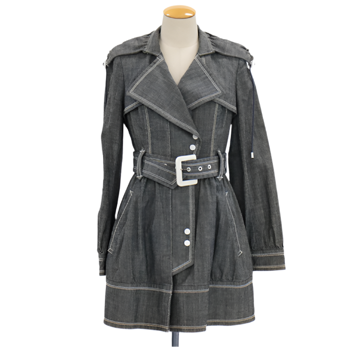 burberry rare denim trench dress