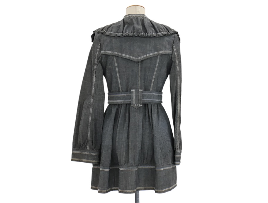 burberry rare denim trench dress