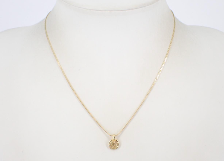 christian dior logo gold-tone necklace