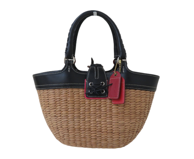 coach summer basket bag with butterfly detail