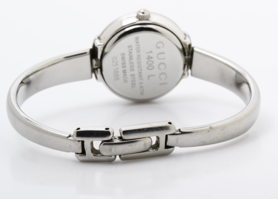 gucci silver bangle watch