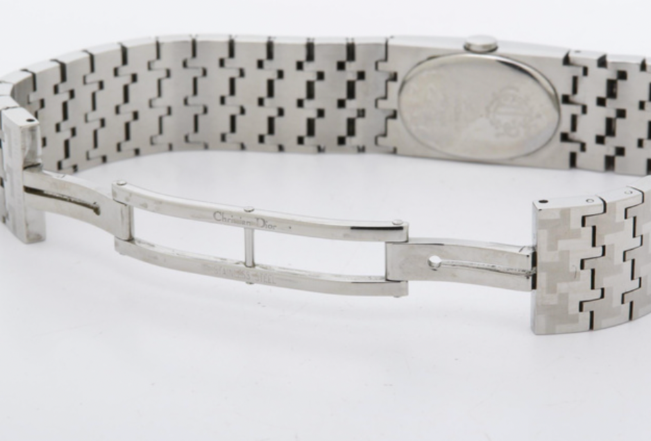 christian dior rare silver oval watch miss dior